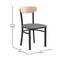 Flash Furniture Gray Vinyl Seat Dining Chair with Natural Wood Back XU-DG6V5GYV-NAT-GG - alternate 4